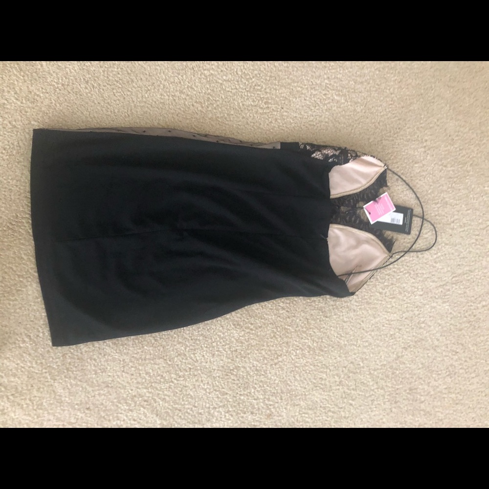NWT- Pretty Little Thing black lace body on mini
